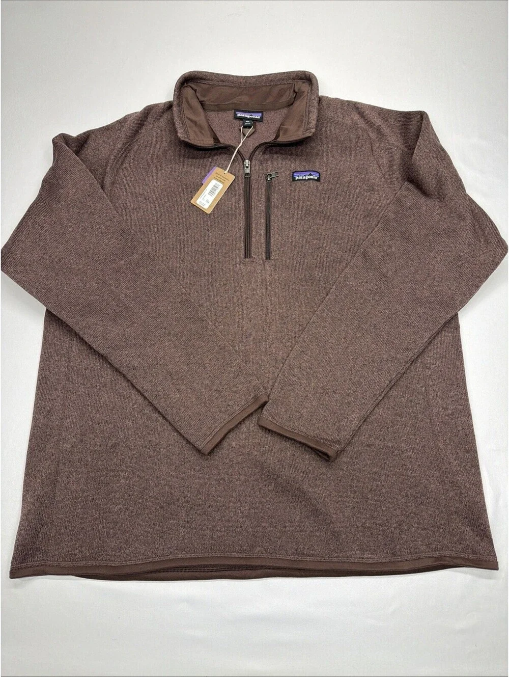 NWT Patagonia Mens Better Sweater 1/4 Zip Fleece Pullover Brown XXL 25523FA22